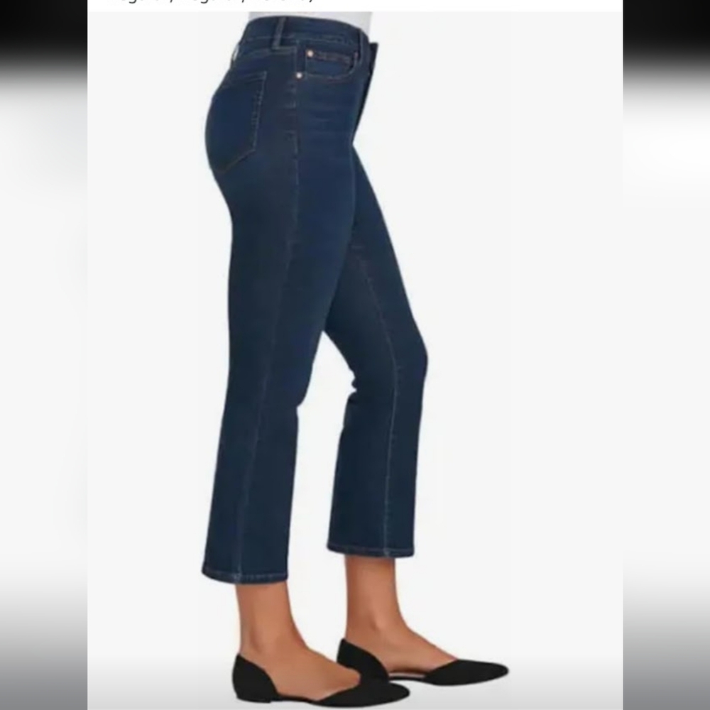 RALPH LAUREN CHAPS, MID RISE CROP KICKS,  SIZE 14, DENIM BLUES, NWT